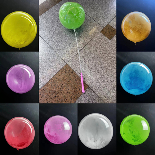 New Wave Ball Luminous Balloon Handle Wave Ball Battery Box Colorful Balloon Wave Ball 30 light-Emitting Toys