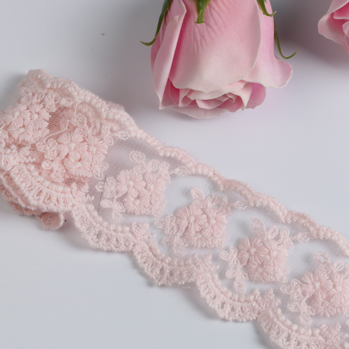 Pure Cotton Wire Transparent Mesh Lace Embroidery Jewelry Clothing Bow Hand DIY Accessories Spot 4. 2cm