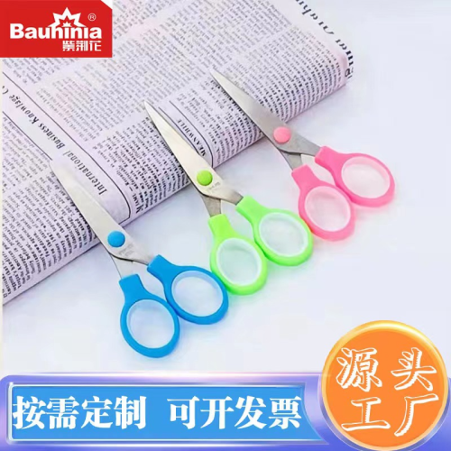 Self-Produced and Self-Sold Bauhinia Stainless Steel Scissors for Students Ks304