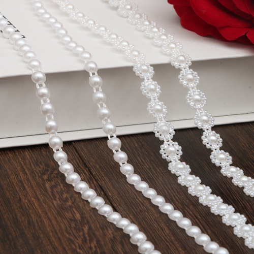 factory direct imitation pearl sunflower handmade wire beads lace chain hair accessories car barbie doll accessories