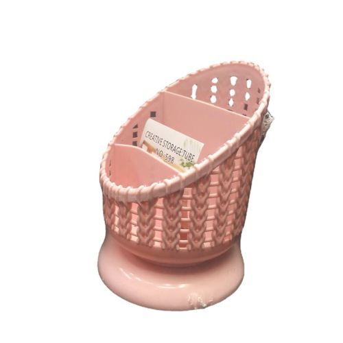 Rattan Pattern Hollow Storage Seat Three-Grid Remote Control Mobile Phone Storage Container Office Pen Container Wholesale RS-600159