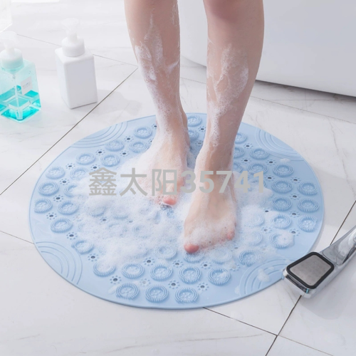 pvc round shower room mat bathroom non-slip mat bathroom massage mat home bathroom suction cup anti-fall mat