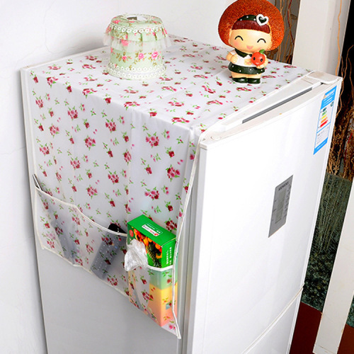 household printing refrigerator cover hanging bag refrigerator cover cloth dust cover storage organizing bag home appliance top cover towel