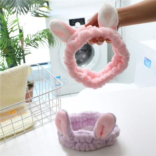Cute Cute Three-Dimensional Rabbit Ears Washing Face Hair Band Makeup Mask Hair Band Headband Korean Hair Accessories Wholesale