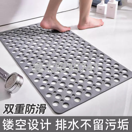 long bathtub mat tpe environmental protection bathroom non-slip mat porous water leakage with suction cup anti-slip mat anti-wrestling mat