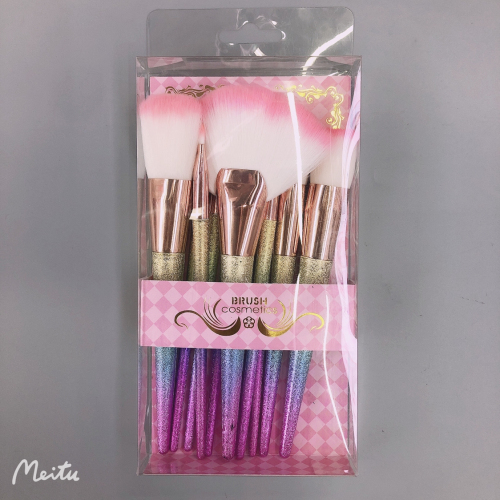 gradient color makeup brush， loose powder blush brush eye shadow brush lipstick brush afterbrush