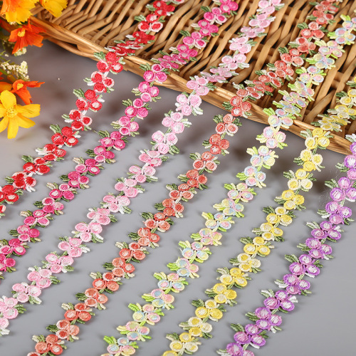 2.4cm seven ethnic style color water soluble lace embroidery clothing accessories necklace bracelet home earrings with