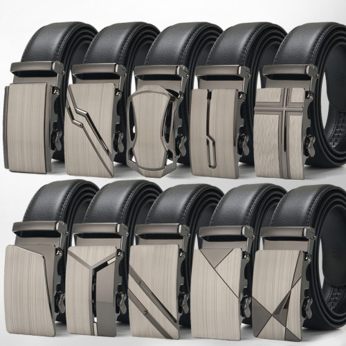Men‘s Leather Belt Men‘s Fashionable 2022 New Cowhide Men‘s Belt Automatic Buckle Business Belt Factory Wholesale
