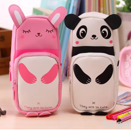 Factory Direct Sales Foreign Trade New Pencil Case Student Stationery Storage Bag Pencil Box Storage Bag Vertical Design Panda
