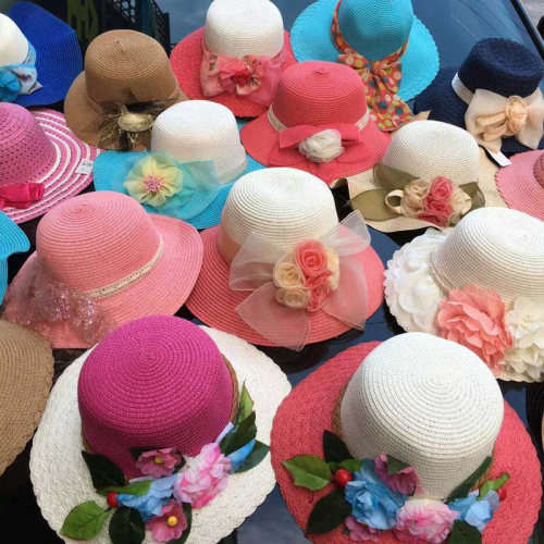 stall scenic spot summer cool hat 10 yuan model women‘s sun hat wholesale summer beach sun protection big brim straw hat