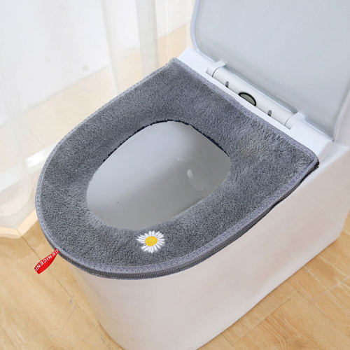New Little Daisy Universal Toilet Pad Winter Home Waterproof Portable Sticky Buckle Thickened Warm Toilet Seat Cover