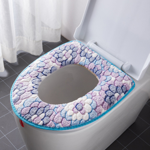 toilet seat cushion home toilet seat washer zipper four seasons universal winter thickened plush toilet cover