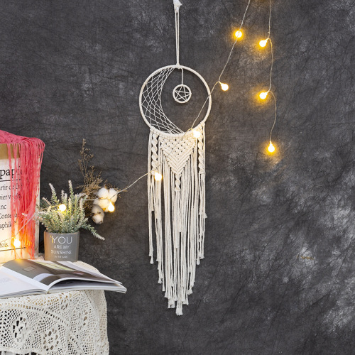 Large Moon Dreamcatcher Hanging Decoration Bohemian Woven Tapestry Wedding B & B Physical Store Opening Pendant
