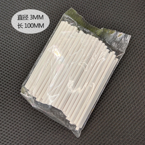 disposable degradable kraft paper tube 3*100mm white paper stick