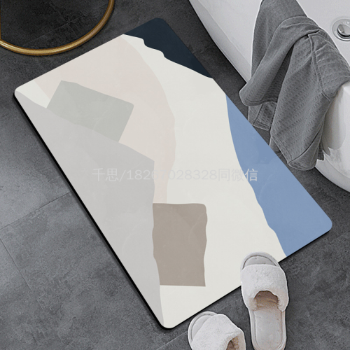 qiansi diatom mud bathroom mat non-slip mat absorbent toilet carpet door mat foot mat ins home quick-drying floor mat