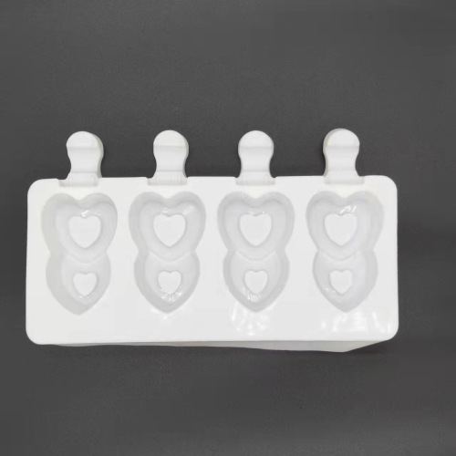 New Ice-Cream Mould Small Double Love Heart Silicone Sorbet Ice-Cream Mould Food Grade Silicone chocolate Popsicle Mold 
