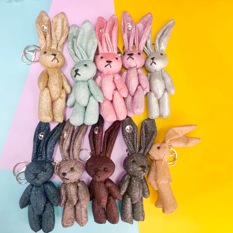 cute keychain gifts bag hang accessories mobile rabbit cloth详情20