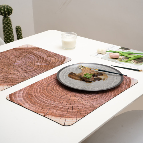 Factory Direct Sales American Retro round Bowl Mat Nordic Instagram Style Heat Insulation Waterproof Oil-Proof Dining Table Tea Cup Western-Style Placemat
