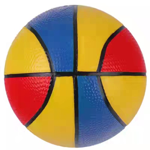 Manufacturers Sell PVC Inflatable Children‘s Toy Ball Painted Racket Ball 9-Inch 22cm three-Color Basketball Scribing Ball 