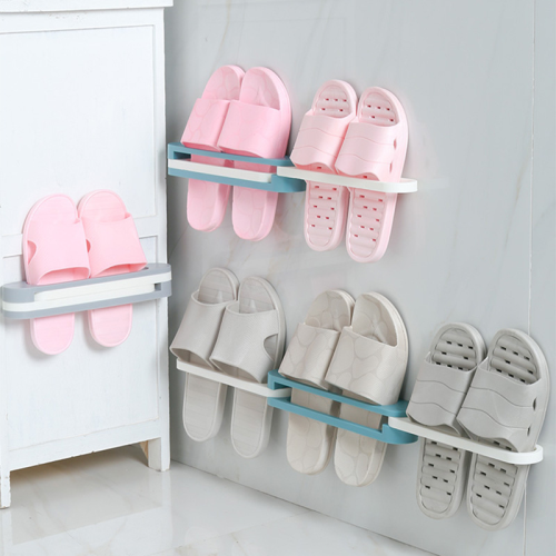 Three-in-One Foldable Shoe Rack Wall Hanging Door Rear Shoe Rack Home Wall Paste Space Saving Slippers Shelf