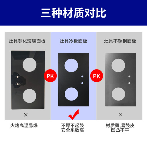 Embedded Cold Plate Gas Stove Panel Accessories Gas Stove 2mm Cold Plate Laser Cutting Multi-Cooker Stove Panel 
