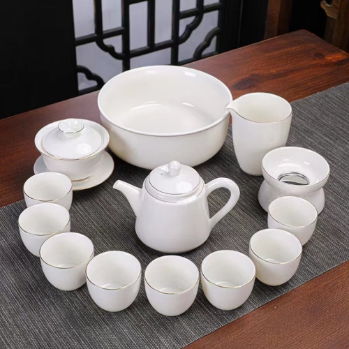 white jade porcein tea set tea set teacup teapot travel tea set porcein gaiwan jingdezhen ceramic pot tea pot