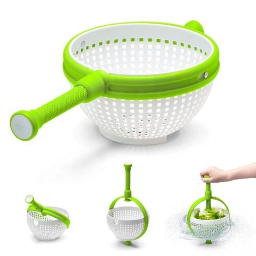 New Salad Spinner Salad Rotator Kitchen Vegetable Rotating Cleaning Device Centrifugal Throwing Drain Basket