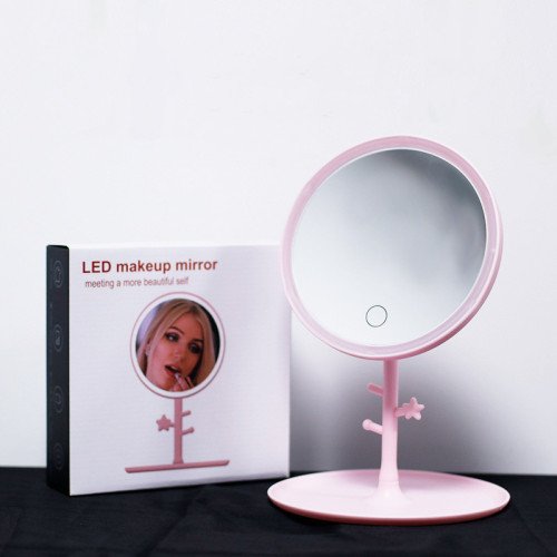 new smart 7-inch touch lighting console vanity mirror usb rechargeable fill mirror portable storage led makeup mirror