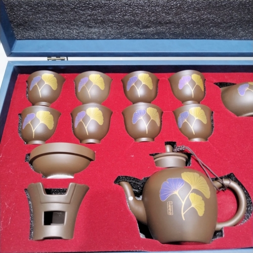 purple sand tea set teacup teapot travel tea set porcein gaiwan jingdezhen ceramic pot kung fu teaware tea jar
