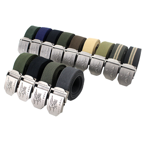 3.8cm men‘s canvas belt outdoor leisure thickened woven student pants belt fashion factory spot wholesale