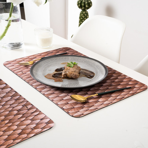 american retro ins style placemat light luxury home printing insulation mat waterproof tableware mat hotel non-slip mat