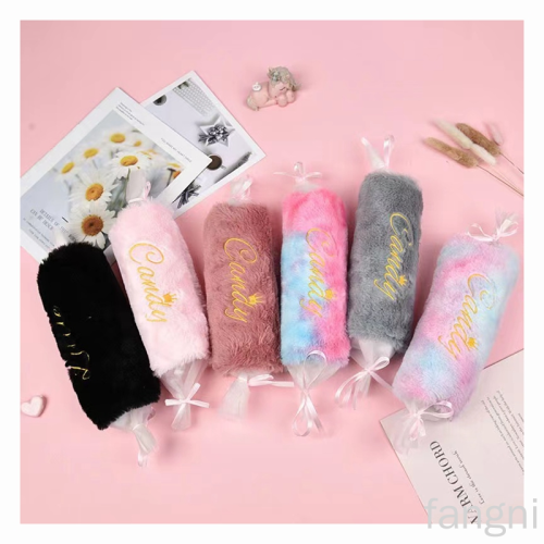 Factory Direct Sales Foreign Trade New Large Capacity Portable Pencil Case Student Stationery Storage Bag Pencil Box Plush