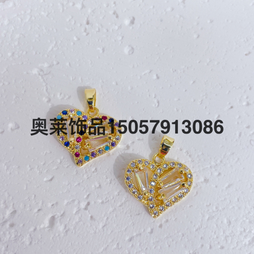 fashion zircon gold plated love necklace pendant all-match and cute clavicle chain accessories female