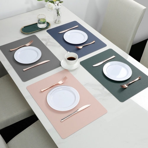 Cross-Border Leather Placemat Hotel Restaurant Mat Home Double-Sided Rectangular Insulated Table Mat Restaurant waterproof Plate Mat 