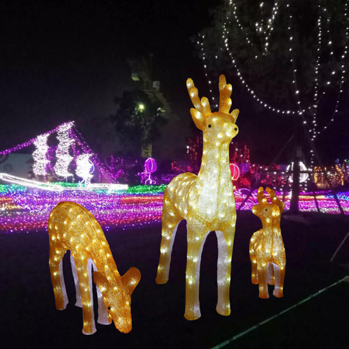 large led acrylic plastic drop animal modeling lights scenic spot ornamental night scene decorative lights glowing deer christmas snowman