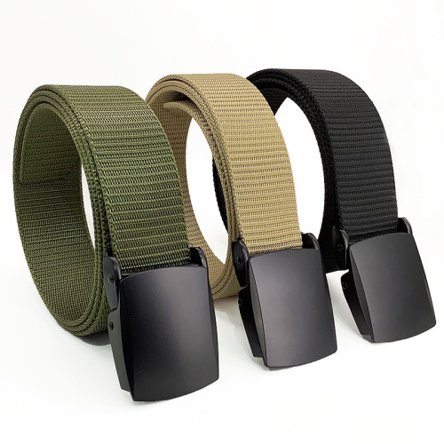 leather belt men‘s alloy buckle 3.8 canvas leisure belt outdoor nylon tactical belt fashion outdoor belt