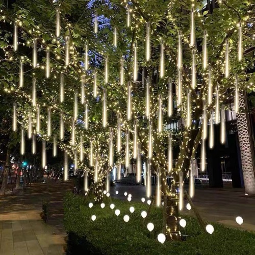 led meteor shower lights tree lights courtyard colored lights christmas decoration outdoor waterproof patch meteor shower water tube