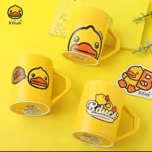 small yellow duck mug cute coffee cup