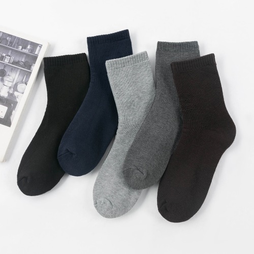 Socks Men‘s Autumn and Winter Solid Color Terry Tube Socks Men‘s Thick Socks Warm Socks Winter Socks Wholesale 