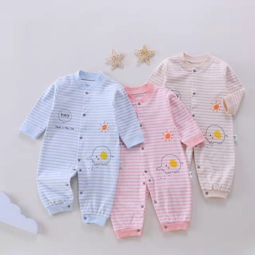 2022 New Long-Sleeved Jumpsuit Soft Combed Colored Cotton Four Seasons Baby Jumpsuit Rompers Jumpsuit Wholesale