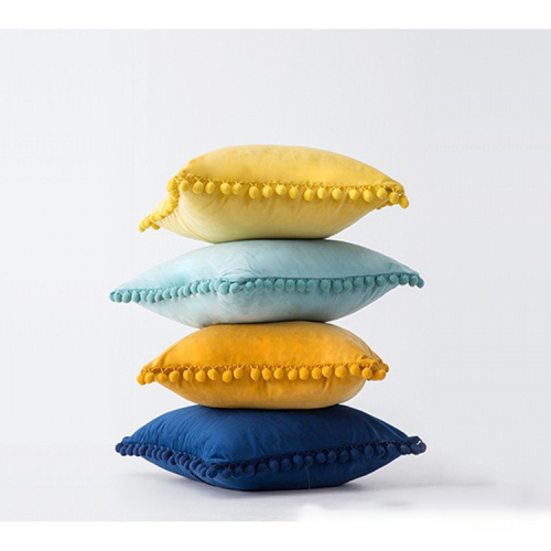 factory spot plain fur ball pillow modern minimalist sofa pillow bedside waist pillow cross-border delivery
