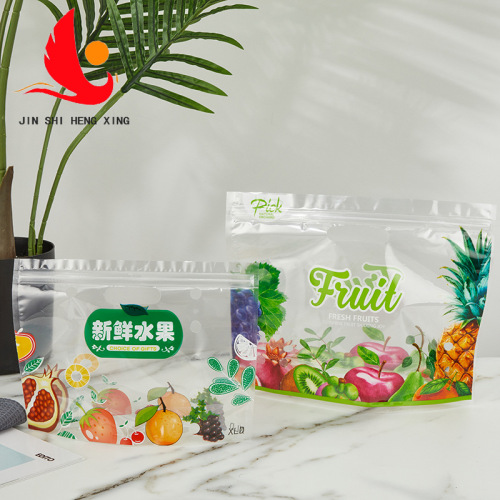 Factory Direct Sales Fruit Packaging Bag Food Grade Plastic Bag Punch Fruit Bag Fruit and Vegetable Self-Sealing Bag Fresh-Keeping Bag