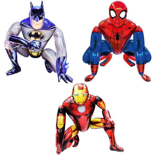 Factory Direct Sales Three-Dimensional Superhero Avengers Spider-Man Batman Iron Man Aluminum Film Balloon