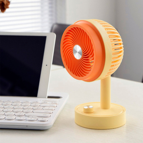 Convex Head Electrodeless Speed Control Desktop Circulating Fan Desktop Dormitory Charging Small Fan Office Live Broadcast with Goods
