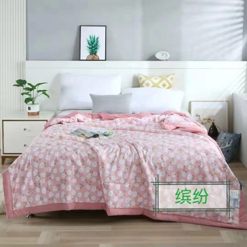 bedding summer cool quilt washed cotton air conditioning quilt machine washable double thin quilt single dormitory mattress qidi