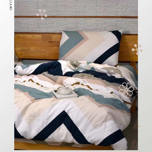 bedding three-piece cotton washed cotton amazon cross-border export single bedding student dormitory qidi