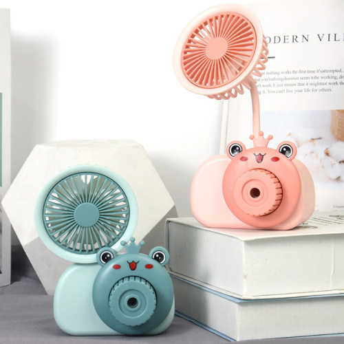 Cute Pet Pencil Penknife Two-Speed Light Angle Adjustable Little Fan USB Charging Portable Children‘s Day Gift