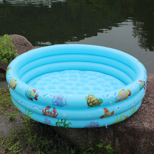 Inflatable Pool 90cm120cm150 Printed PVC Pool Inflatable Toy Three-Ring round Swimming Pool for Babies