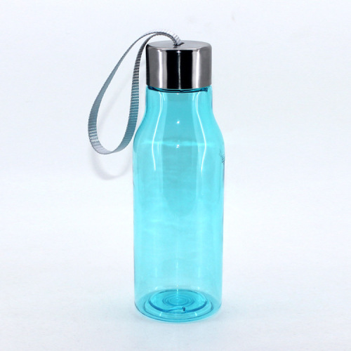 stainless steel cover environmentally friendly blow molding water cup manufacturers can print logo with handle for easy carrying plastic water bottle