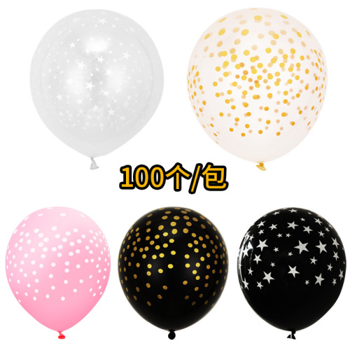 balloon 12 inch gold dot latex balloon printing starry golden polka dot latex balloon layout atmosphere